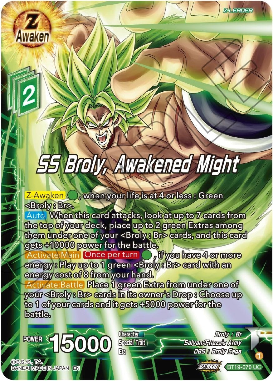 SS Broly, Awakened Might (BT19-070) [Fighter's Ambition] | Event Horizon Hobbies CA