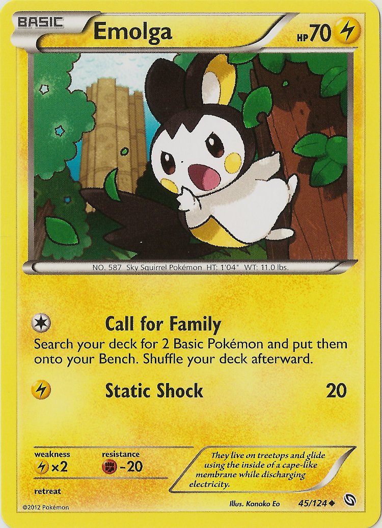 Emolga (45/124) [Black & White: Dragons Exalted] | Event Horizon Hobbies CA