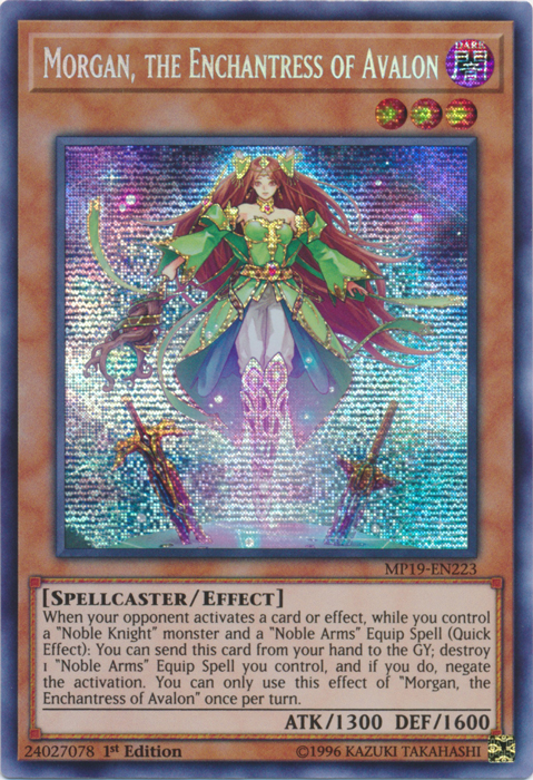 Morgan, the Enchantress of Avalon [MP19-EN223] Prismatic Secret Rare | Event Horizon Hobbies CA