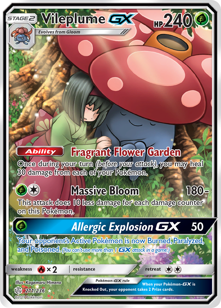 Vileplume GX (211/236) [Sun & Moon: Cosmic Eclipse] | Event Horizon Hobbies CA