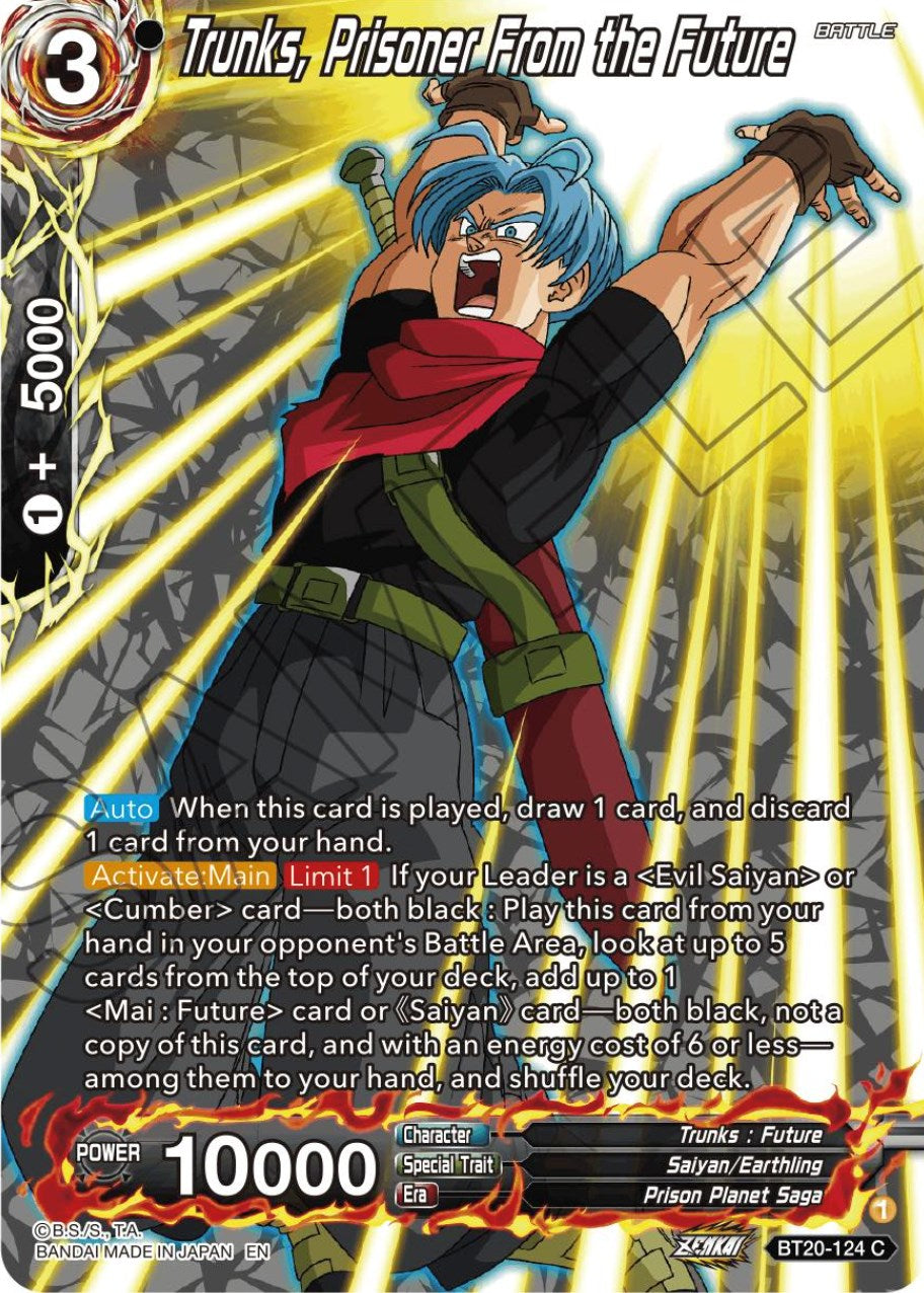 Trunks, Prisoner From the Future (Silver Foil) (BT20-124) [Power Absorbed] | Event Horizon Hobbies CA