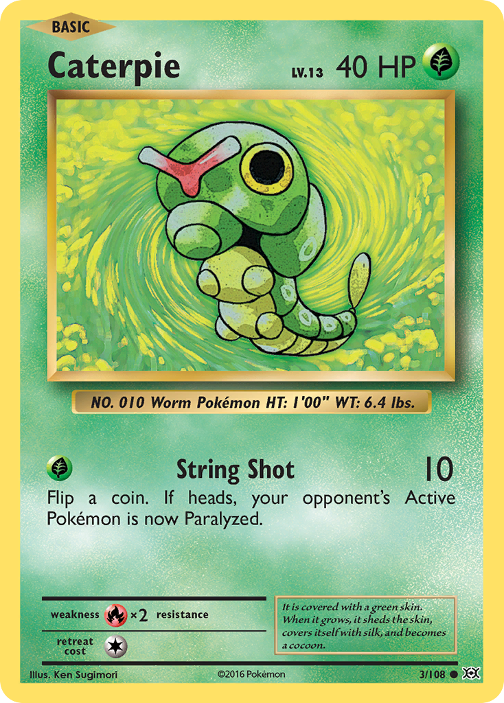 Caterpie (3/108) [XY: Evolutions] | Event Horizon Hobbies CA