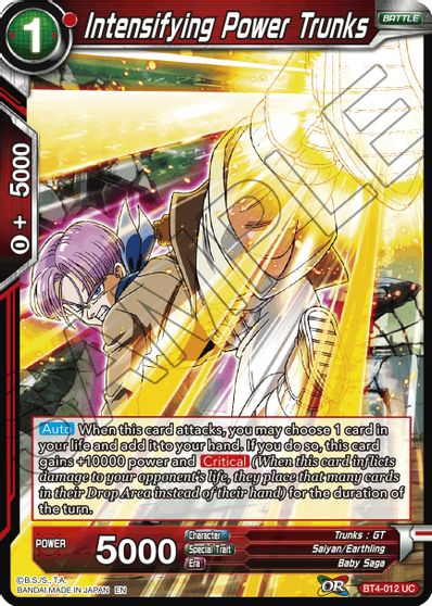 Intensifying Power Trunks (Reprint) (BT4-012) [Battle Evolution Booster] | Event Horizon Hobbies CA