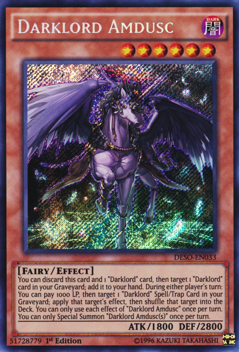 Darklord Amdusc [DESO-EN033] Secret Rare | Event Horizon Hobbies CA