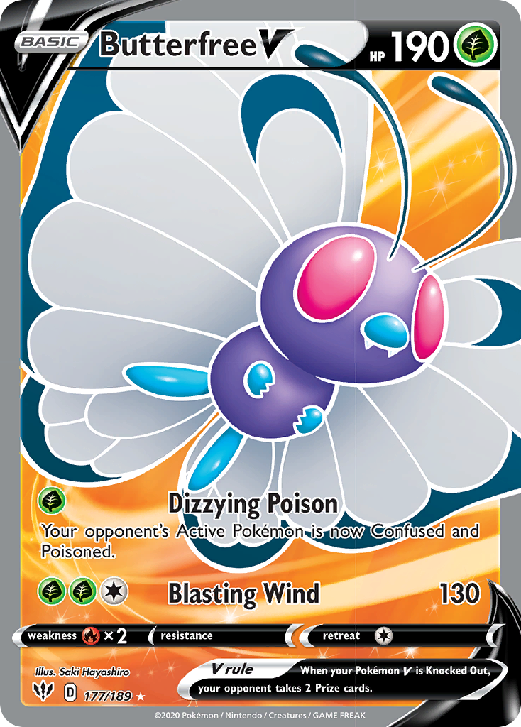 Butterfree V (177/189) [Sword & Shield: Darkness Ablaze] | Event Horizon Hobbies CA