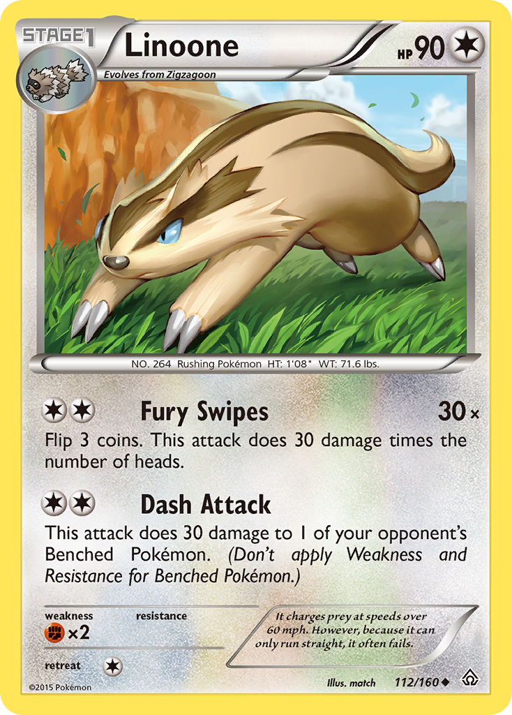 Linoone (112/160) [XY: Primal Clash] | Event Horizon Hobbies CA