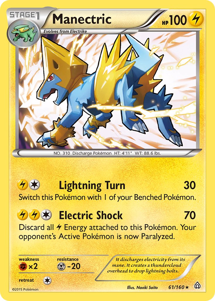 Manectric (61/160) (Theme Deck Exclusive) [XY: Primal Clash] | Event Horizon Hobbies CA