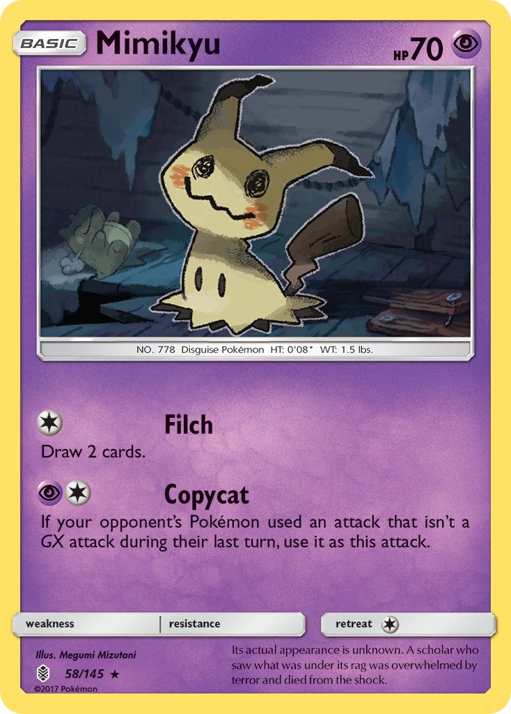 Mimikyu (58/145) (Theme Deck Exclusive) [Sun & Moon: Guardians Rising] | Event Horizon Hobbies CA