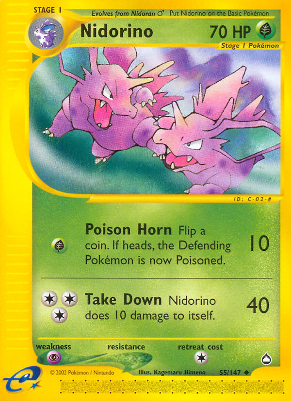 Nidorino (55/147) [Aquapolis] | Event Horizon Hobbies CA