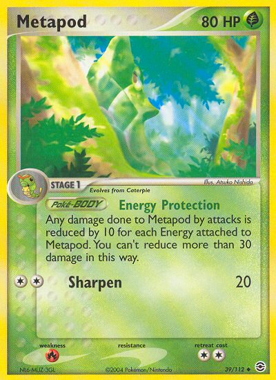 Metapod (39/112) [EX: FireRed & LeafGreen] | Event Horizon Hobbies CA