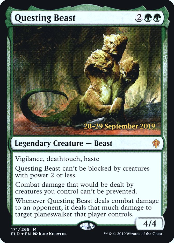 Questing Beast  [Throne of Eldraine Prerelease Promos] | Event Horizon Hobbies CA