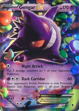 Gengar EX (34/119) (Jumbo Card) [XY: Phantom Forces] | Event Horizon Hobbies CA