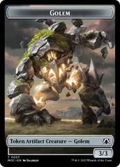 Golem // Blood Double-Sided Token [March of the Machine Commander Tokens] | Event Horizon Hobbies CA