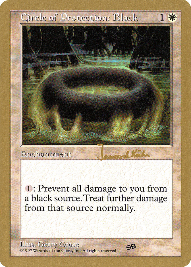 Circle of Protection: Black (Janosch Kuhn) (SB) [World Championship Decks 1997] | Event Horizon Hobbies CA