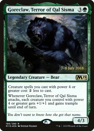 Goreclaw, Terror of Qal Sisma [Core Set 2019 Promos] | Event Horizon Hobbies CA