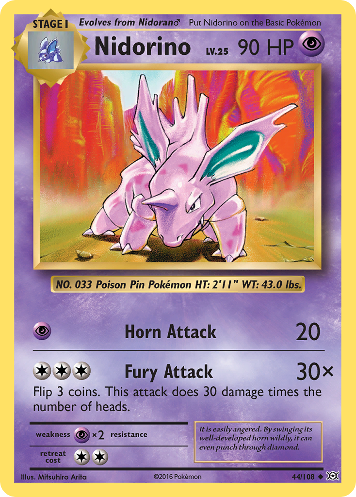 Nidorino (44/108) [XY: Evolutions] | Event Horizon Hobbies CA