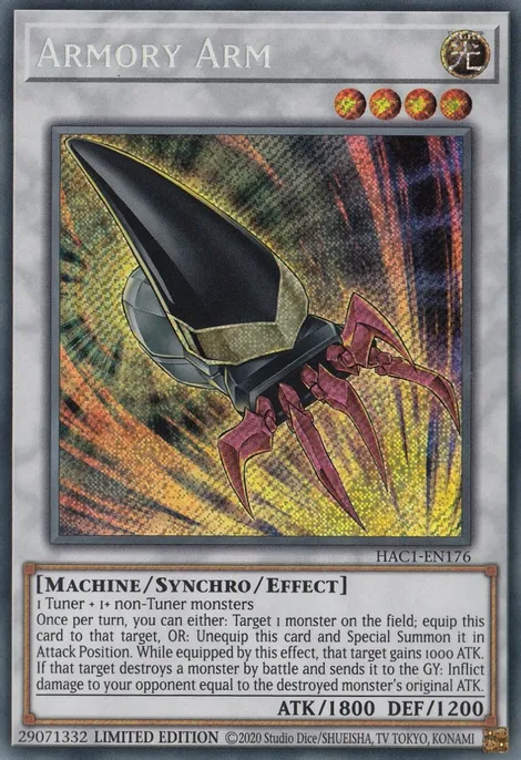 Armory Arm [HAC1-EN176] Secret Rare | Event Horizon Hobbies CA