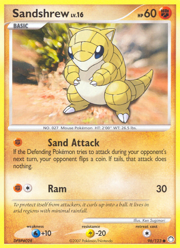 Sandshrew (96/123) [Diamond & Pearl: Mysterious Treasures] | Event Horizon Hobbies CA