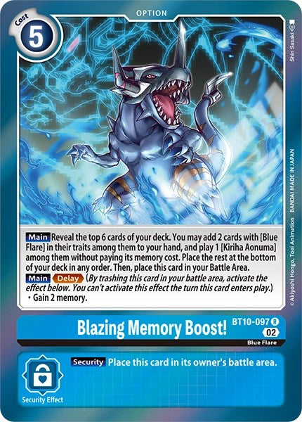 Blazing Memory Boost! [BT10-097] [Revision Pack Cards] | Event Horizon Hobbies CA