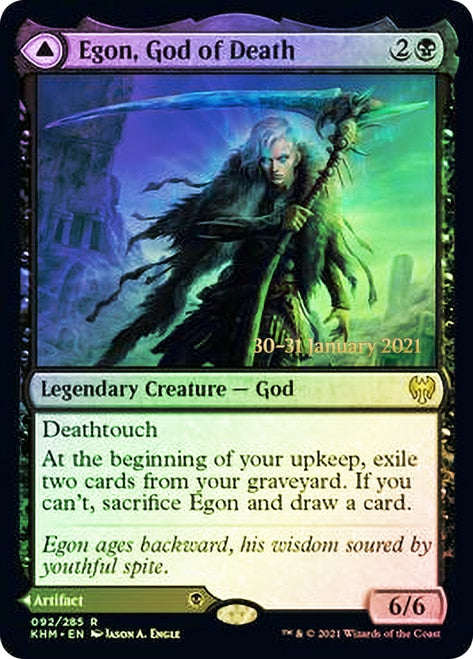 Egon, God of Death // Throne of Death  [Kaldheim Prerelease Promos]