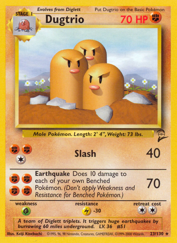 Dugtrio (23/130) [Base Set 2] | Event Horizon Hobbies CA