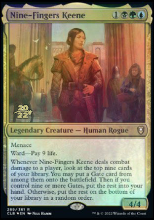 Nine-Fingers Keene [Commander Legends: Battle for Baldur's Gate Prerelease Promos] | Event Horizon Hobbies CA