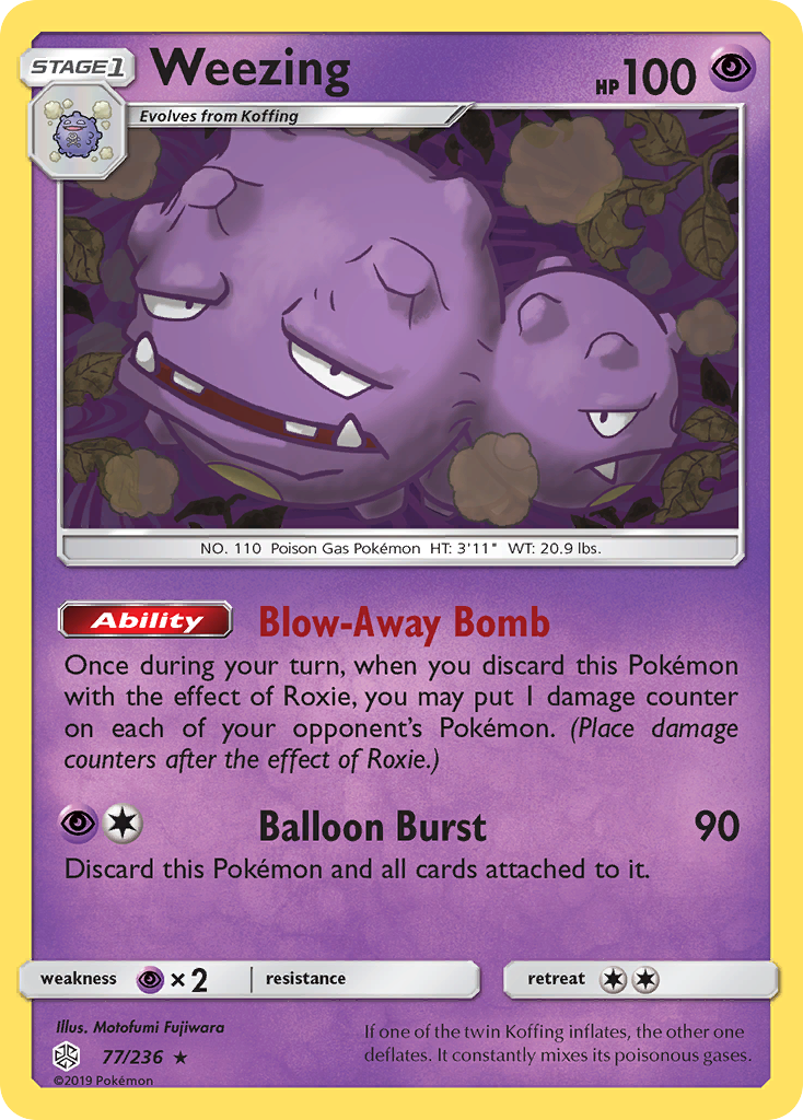 Weezing (77/236) [Sun & Moon: Cosmic Eclipse] | Event Horizon Hobbies CA