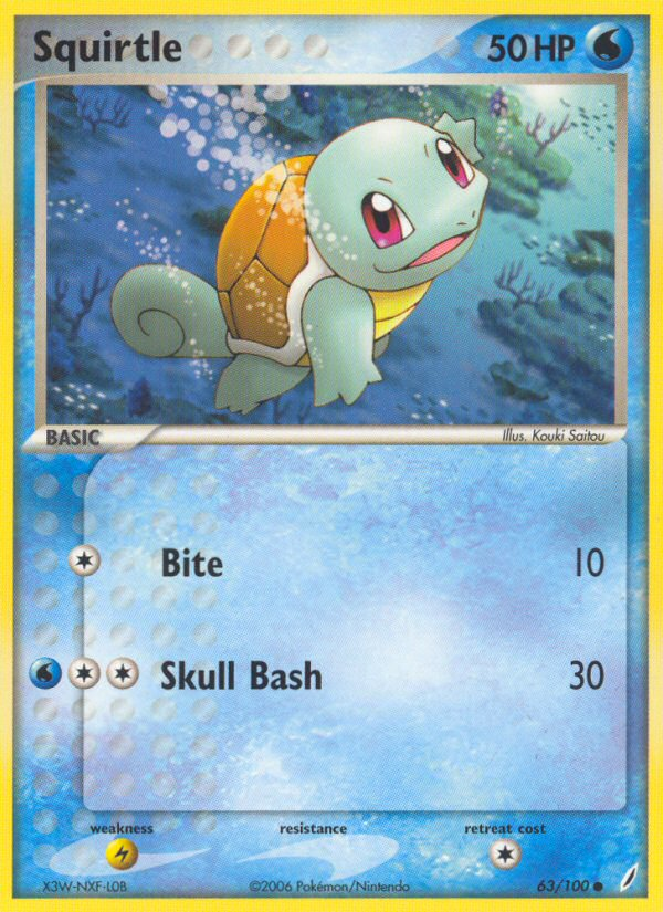 Squirtle (63/100) [EX: Crystal Guardians] | Event Horizon Hobbies CA