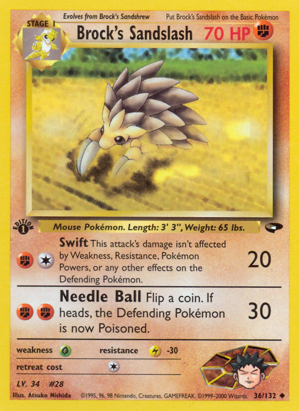 Brock's Sandslash (36/132) [Gym Challenge 1st Edition] | Event Horizon Hobbies CA