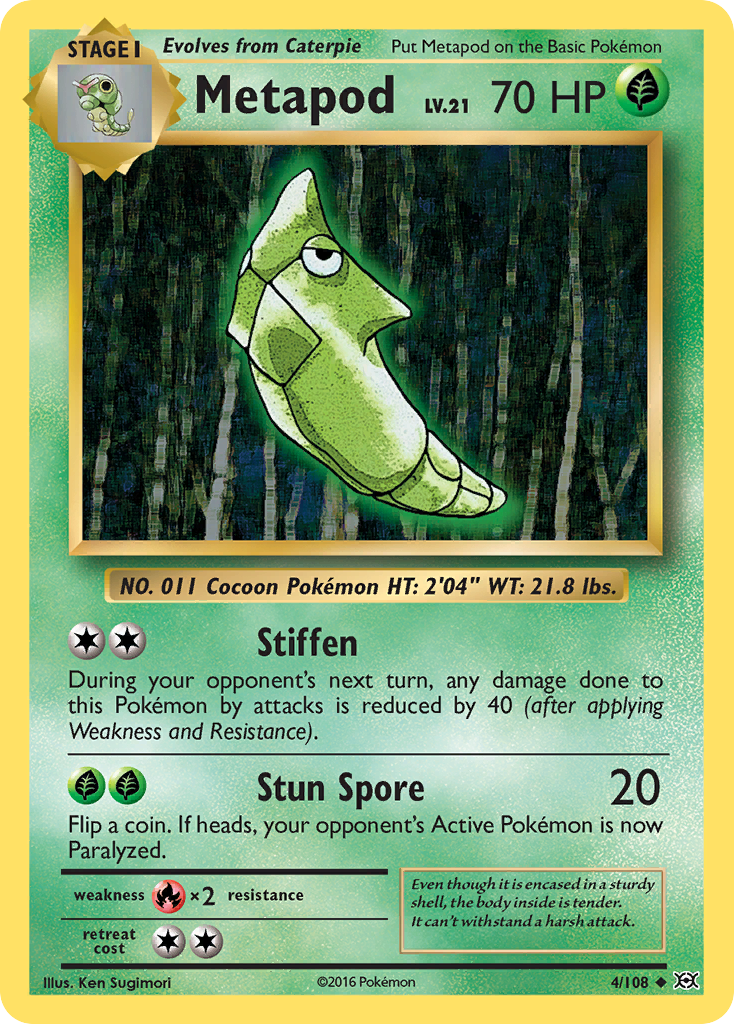 Metapod (4/108) [XY: Evolutions] | Event Horizon Hobbies CA