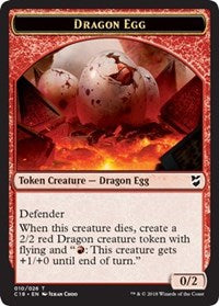 Dragon Egg // Dragon Double-sided Token [Commander 2018 Tokens] | Event Horizon Hobbies CA