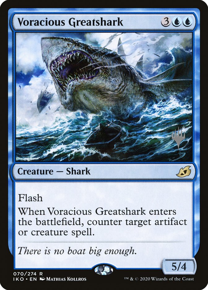 Voracious Greatshark (Promo Pack) [Ikoria: Lair of Behemoths Promos] | Event Horizon Hobbies CA