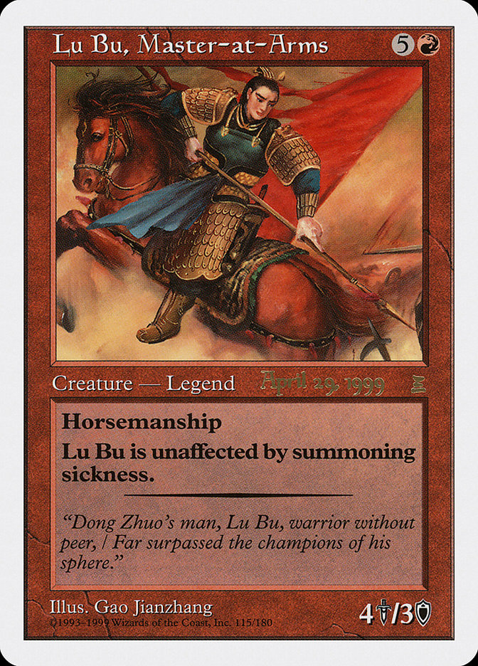 Lu Bu, Master-at-Arms (April 29, 1999) [Portal Three Kingdoms Promos] | Event Horizon Hobbies CA