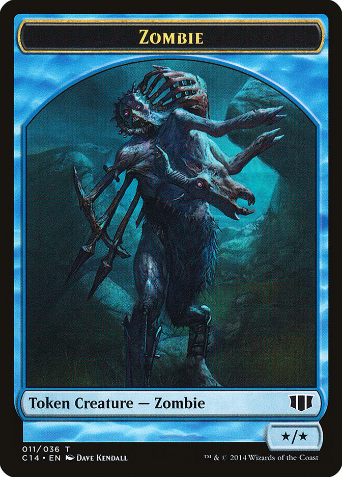 Whale // Zombie (011/036) Double-sided Token [Commander 2014 Tokens] | Event Horizon Hobbies CA