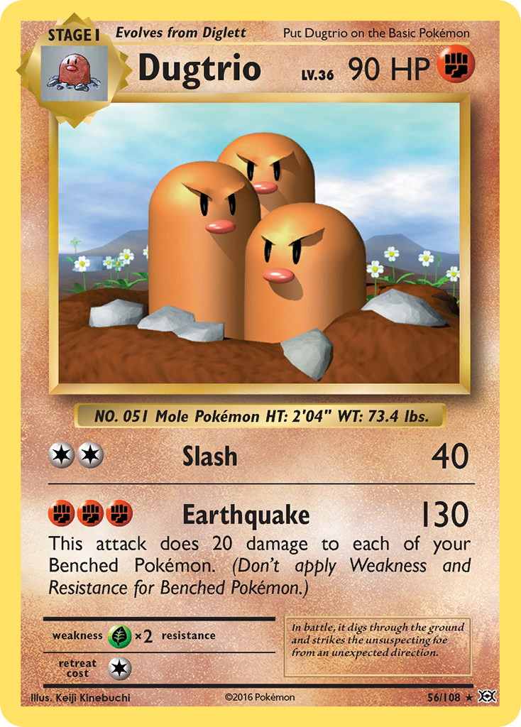 Dugtrio (56/108) [XY: Evolutions] | Event Horizon Hobbies CA