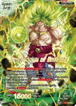 Broly // Broly, Surge of Brutality (Gold Stamped) (P-181) [Mythic Booster] | Event Horizon Hobbies CA