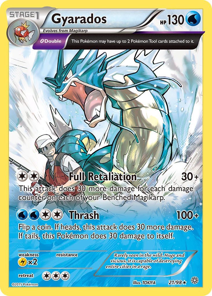 Gyarados (21/98) (Theme Deck Exclusive) [XY: Ancient Origins] | Event Horizon Hobbies CA