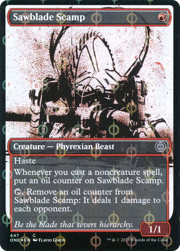 Sawblade Scamp (Showcase Ichor Step-and-Compleat Foil) [Phyrexia: All Will Be One] | Event Horizon Hobbies CA