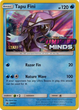 Tapu Fini (SM203) (Staff Prerelease Promo) [Sun & Moon: Black Star Promos] | Event Horizon Hobbies CA