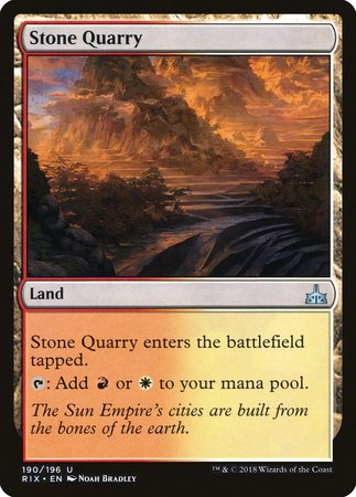 Stone Quarry [Rivals of Ixalan] | Event Horizon Hobbies CA