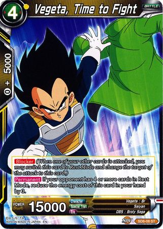 Vegeta, Time to Fight (Starter Deck - Rising Broly) (SD8-08) [Destroyer Kings] | Event Horizon Hobbies CA