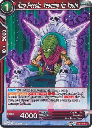 King Piccolo, Yearning for Youth (DB3-016) [Giant Force] | Event Horizon Hobbies CA