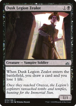 Dusk Legion Zealot [Rivals of Ixalan] | Event Horizon Hobbies CA