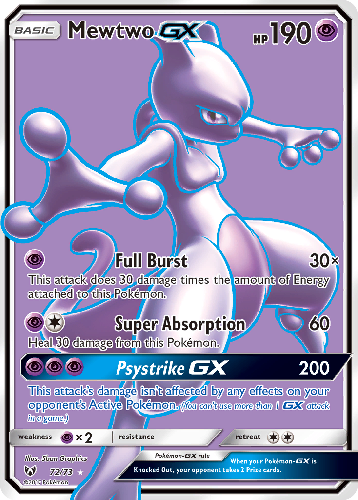 Mewtwo GX (72/73) [Sun & Moon: Shining Legends] | Event Horizon Hobbies CA