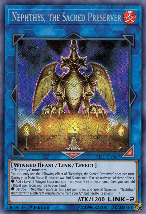 Nephthys, the Sacred Preserver [HISU-EN007] Secret Rare | Event Horizon Hobbies CA