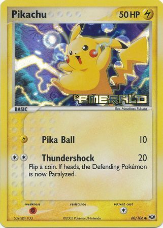 Pikachu (60/106) (Stamped) [EX: Emerald] | Event Horizon Hobbies CA