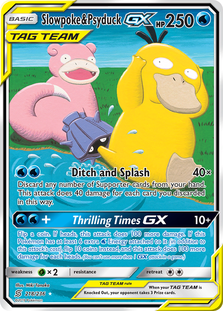 Slowpoke & Psyduck GX (218/236) [Sun & Moon: Unified Minds] | Event Horizon Hobbies CA