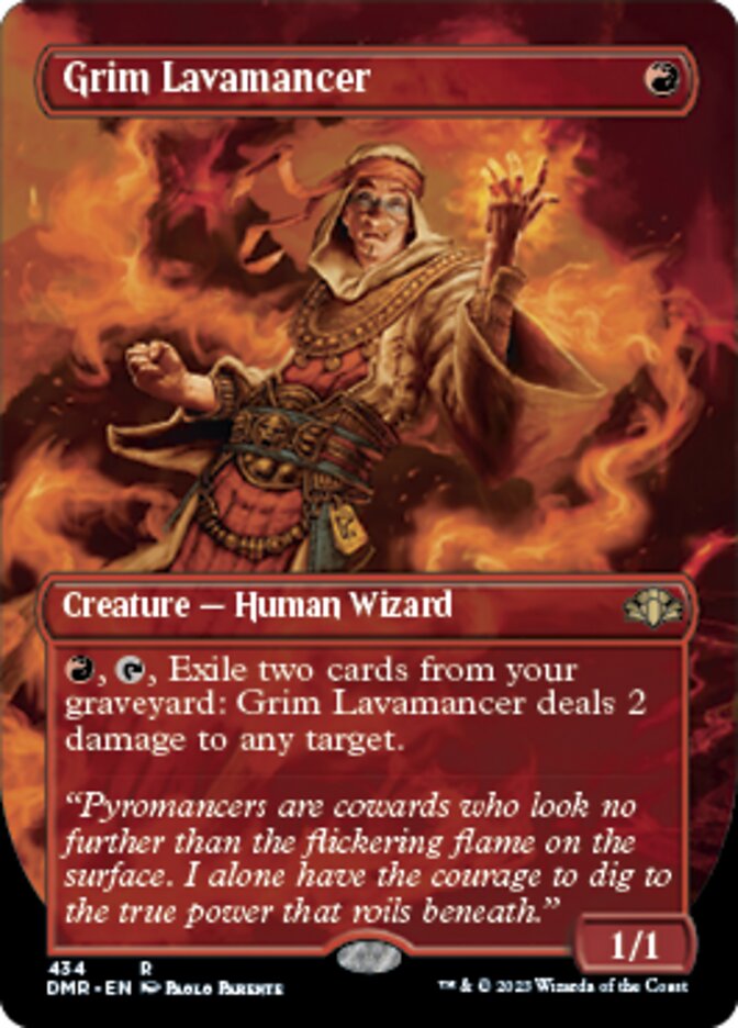 Grim Lavamancer (Borderless Alternate Art) [Dominaria Remastered] | Event Horizon Hobbies CA