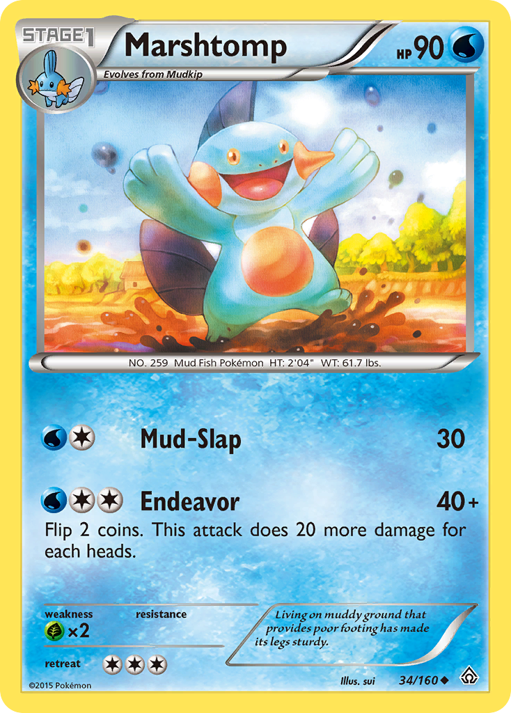 Marshtomp (34/160) [XY: Primal Clash] | Event Horizon Hobbies CA