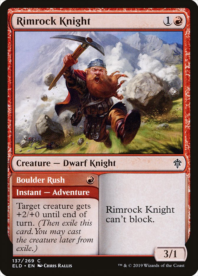 Rimrock Knight // Boulder Rush [Throne of Eldraine] | Event Horizon Hobbies CA